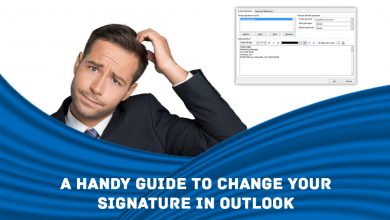 how to change signature in Outlook