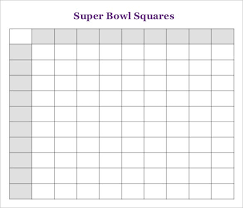 Super Bowl Squares Template